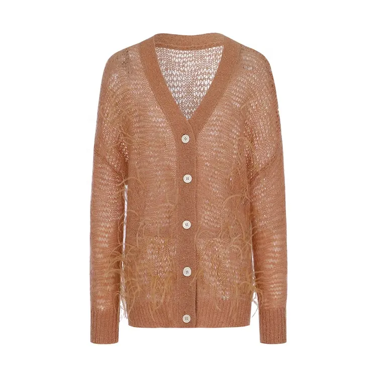 Women Wool Mohair Cardigan 169