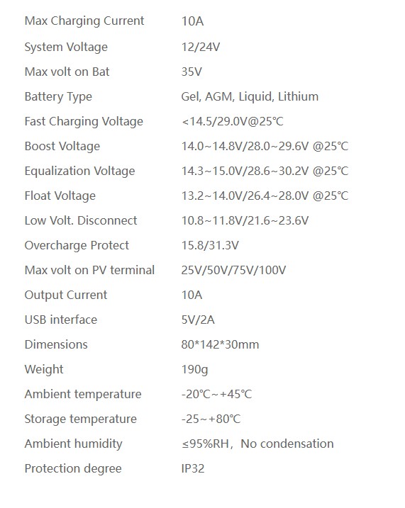 PWM-solar controller 10A 