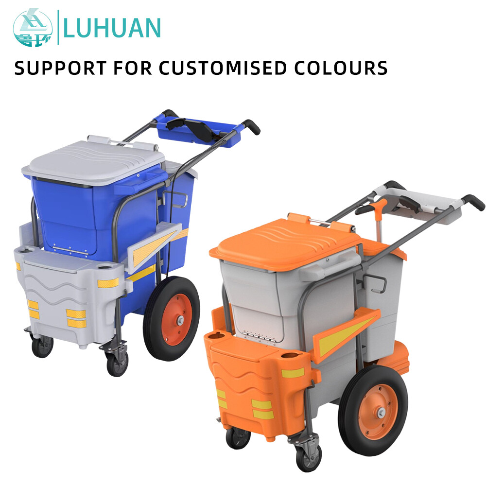 Тележка для уборки улиц на открытом воздухе