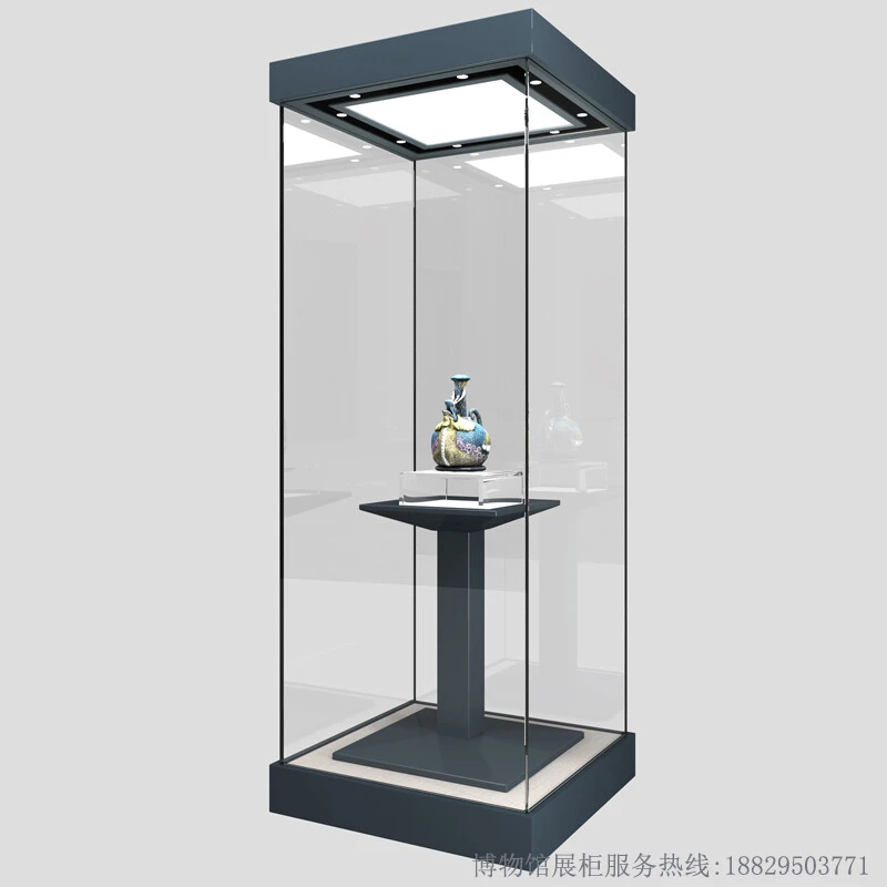 Shenzhen Shichuang Museum Showcase Museum Low Reflection Panoramic Glass Independent Cabinet Shichuang-A012