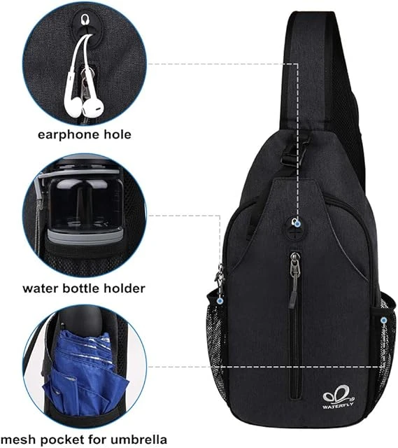  Crossbody Sling Backpack Sling Bag Travel Hiking Chest Bag Daypack