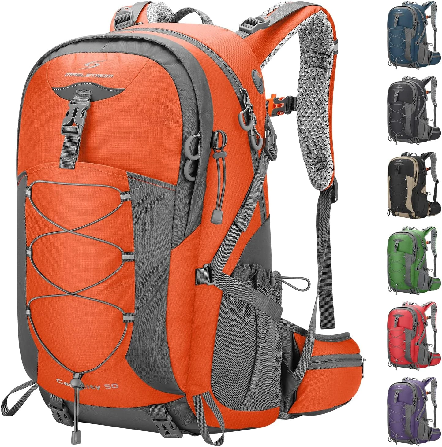 Hiking Backpack,Camping Backpack,50L Waterproof Hiking Daypack with Rain Cover,Lightweight Travel Backpack