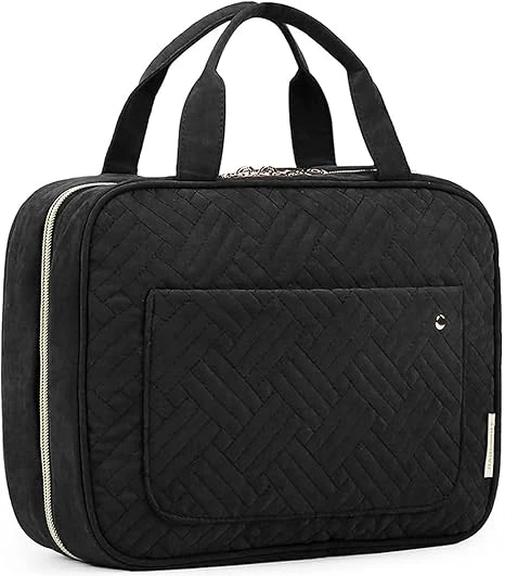 Toiletry Bag Travel Bag with Hanging Hook, Water-resistant Makeup Cosmetic Bag Travel Organizer for Accessories, Shampoo, Full-size Container, Toiletries