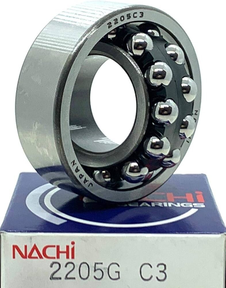 NACHI Made in Japan 2205 C3 Self Align Bearing 25x52x18 Ball Bearings :  工業與科學 - Amazon.com