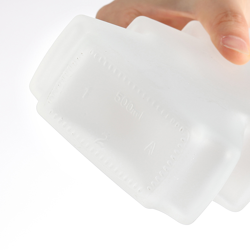 Botella de vidrio esmerilado de 500ml con corcho