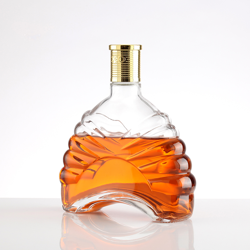 Botella de brandy de cristal vacía de 700 ml para licor