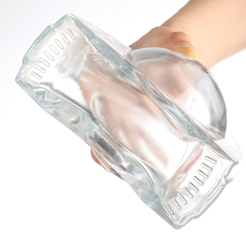 Botella de licor de vidrio de forma especial para brandy xo.