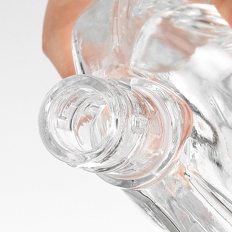 Botella de cristal de brandy con botella de alcohol de 700 ml de diseño único