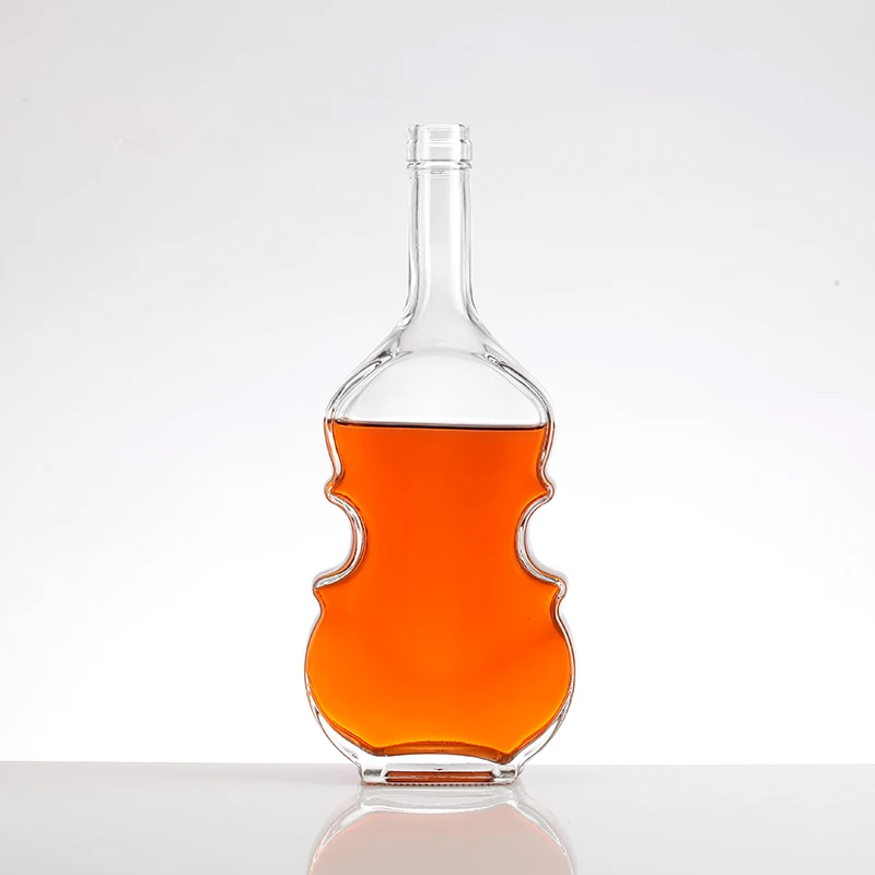 Botella de vidrio de forma simple de violín