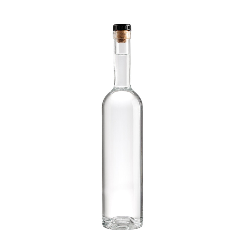 Botella de cristal de ginebra de 375 ml.