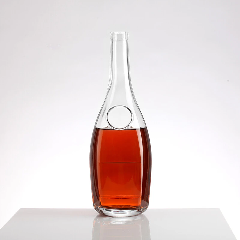 Botella de cristal de ginebra de 500 ml.