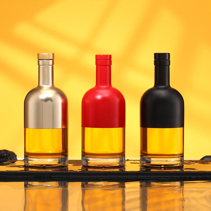 Botella de ginebra redonda