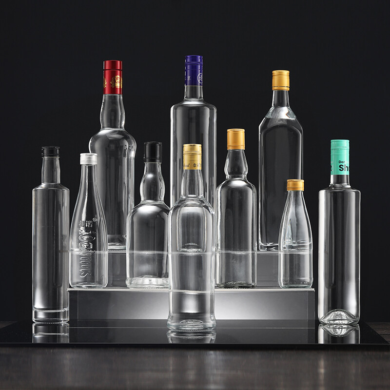 Botella de vodka de cristal