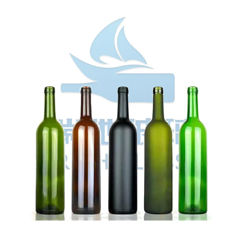 Botellas de vino esmerilado