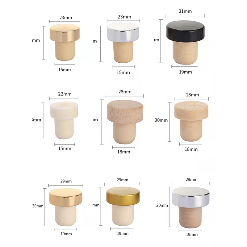 Tapón de corcho con forma de T y diseño personalizado 