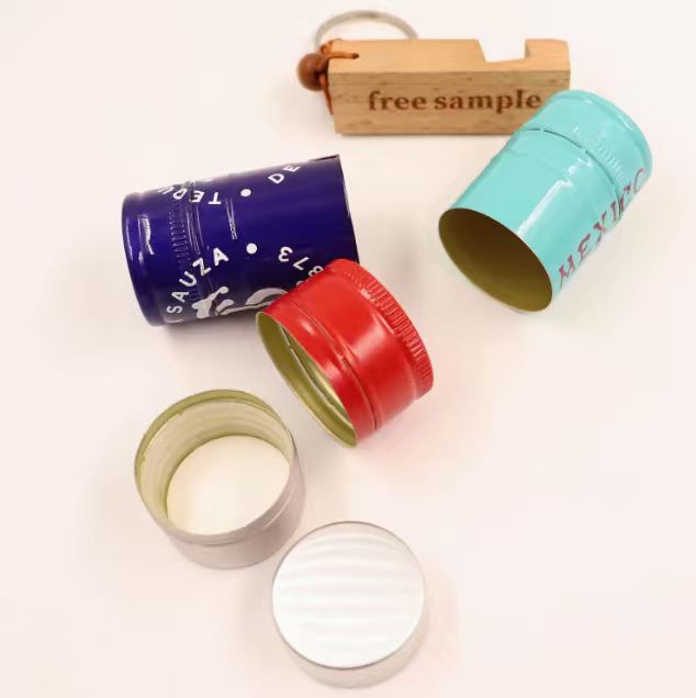 Tapa metálica Ropp de aluminio con rosca de 18 mm, 24 mm, 28 mm y 30 mm y interior de PVC