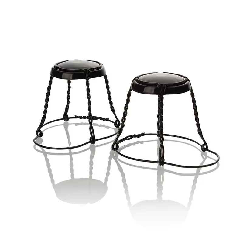 Искусственная пробковая проволочная клетка для шампанского, предназначенная для стеклянной бутылки.