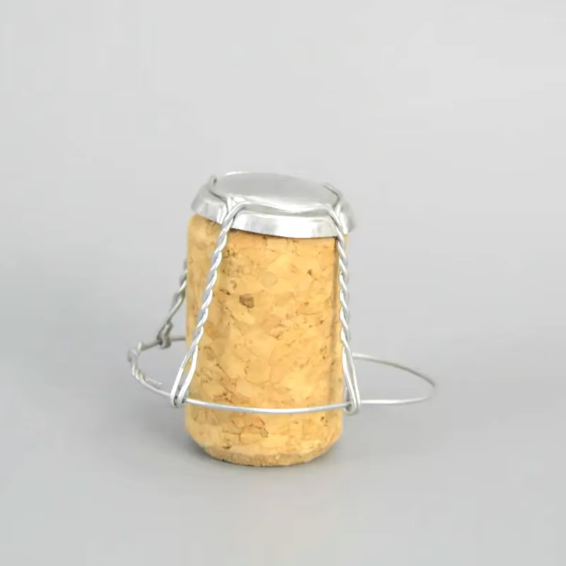 Искусственная пробковая проволочная клетка для шампанского, предназначенная для стеклянной бутылки.