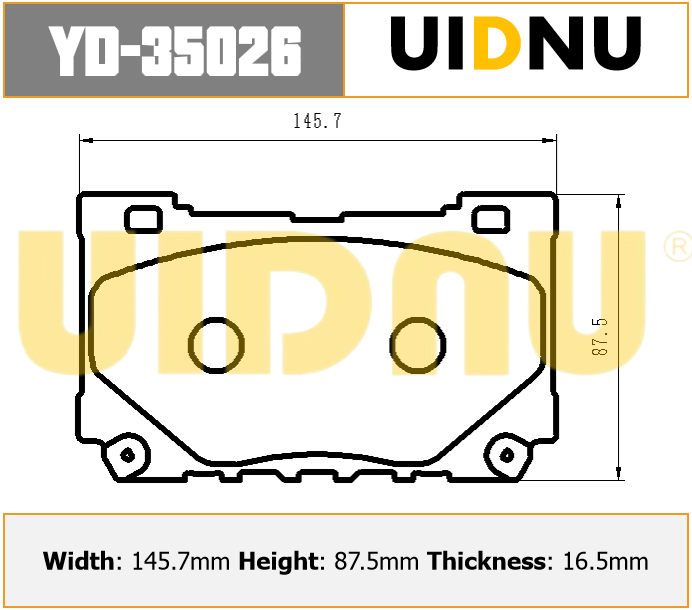 YD-35026 UIDNU 8893220615 для ZEEKR 001/009 2022- 21-дюймовые колеса передние тормозные колодки 