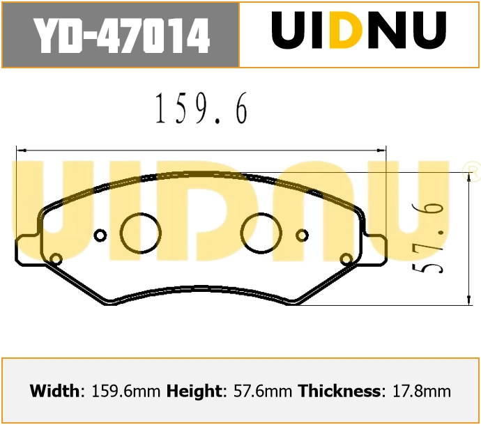 YD-47014 UIDNU F01-3501080 для Jetour X70 Plus передние тормозные колодки 