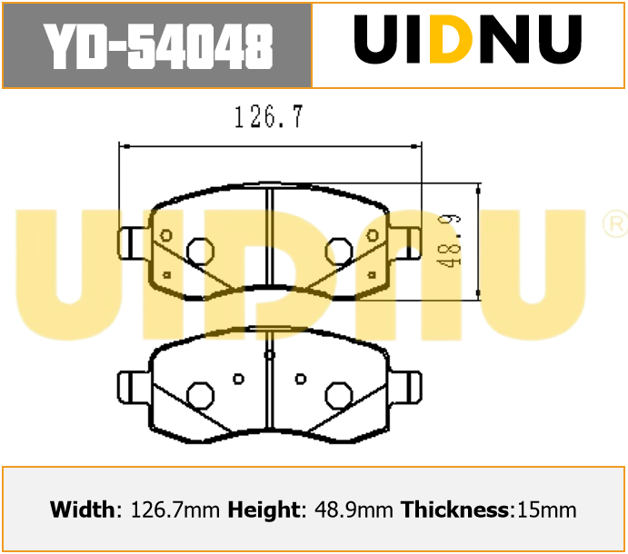 YD-54048 UIDNU front brake pads for CHANGAN LUMIN 