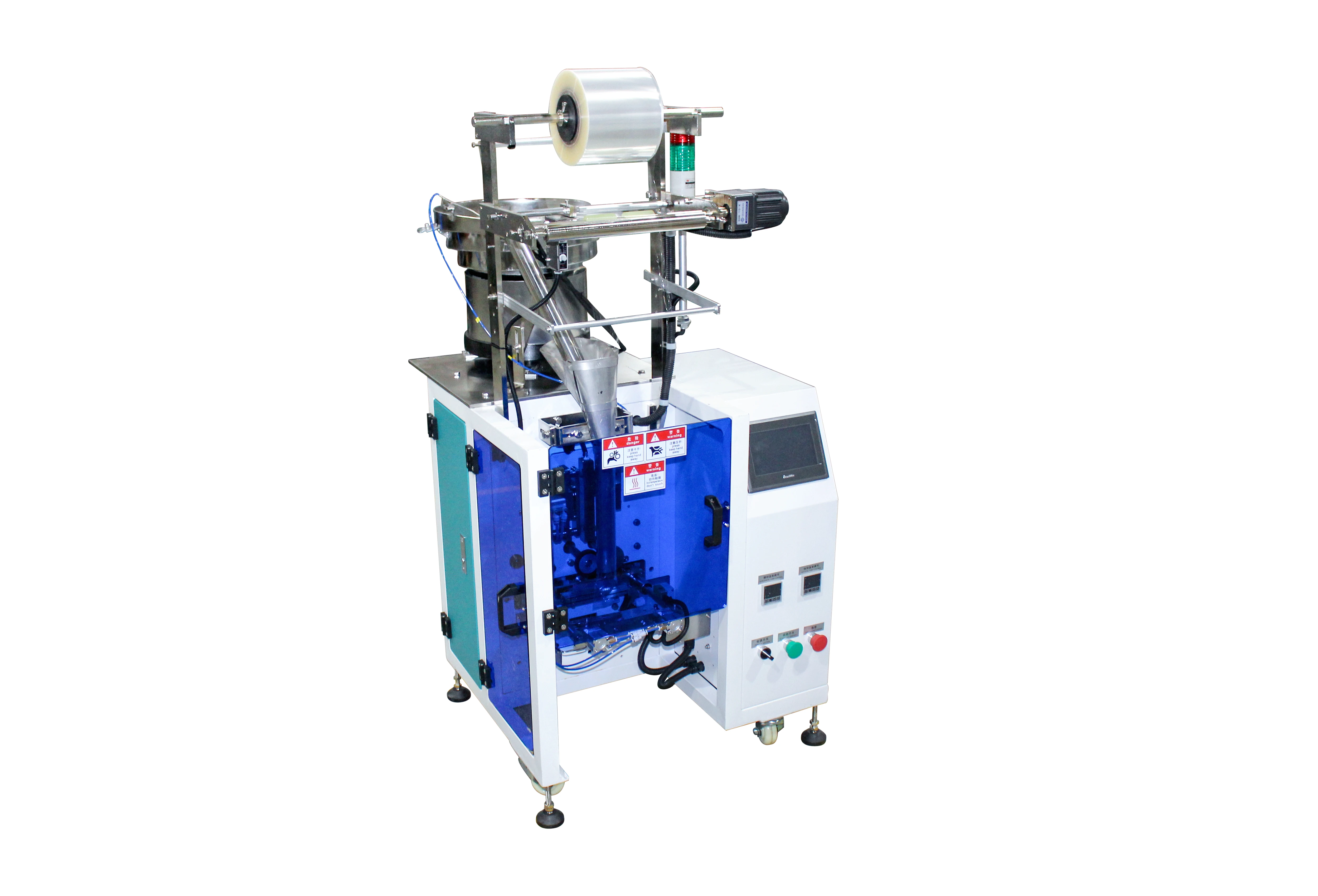 Single tray screw packaging machine