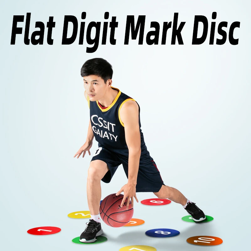 ECO 5/10 Pcs Spot Markers 9 Inch Multicolor Number Football Yard Anti-Slip Floor Spot Markers Basketball Training Equipment