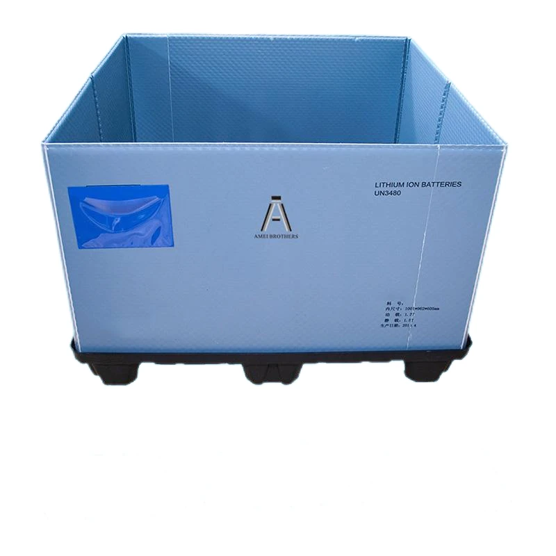 Blue Plastic Pallet Box Custom Sizes