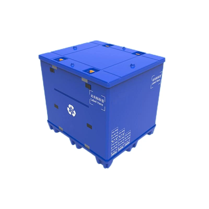 Blue Plastic Pallet Box Custom Sizes