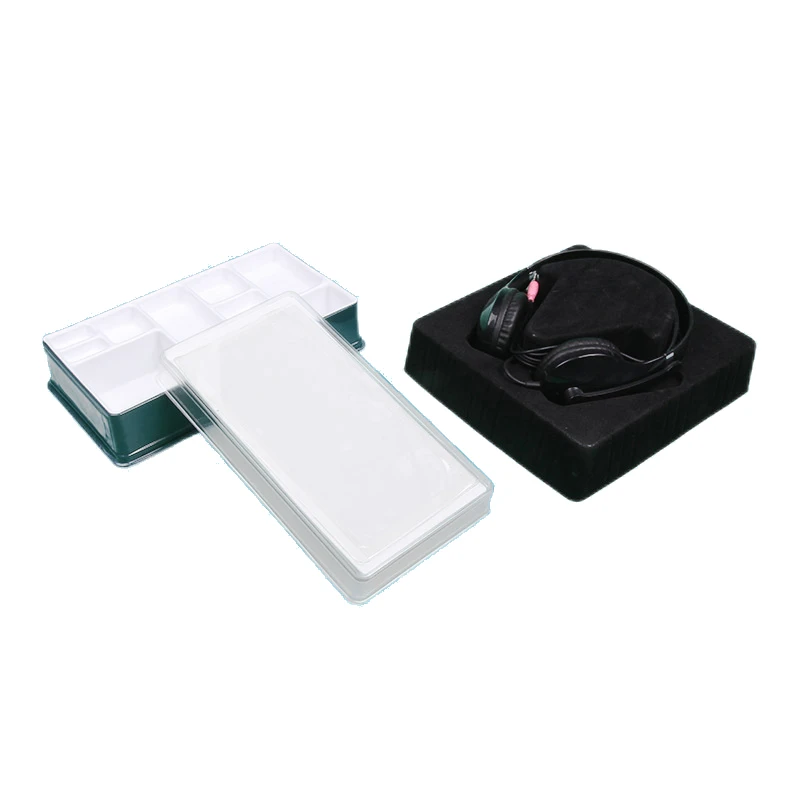 PS Box with PET Lid Vacuum Formed Plastic Packaging for electronics