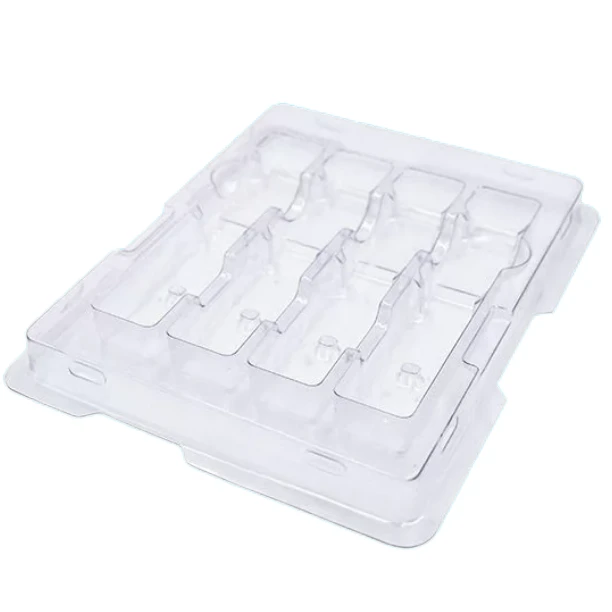Clear PET Antisatic ESD Blister Tray for 4-Count SFP