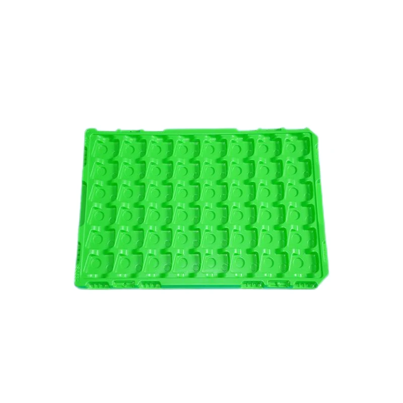 Plastic Green Transport Tray Customized for Electronic Parts