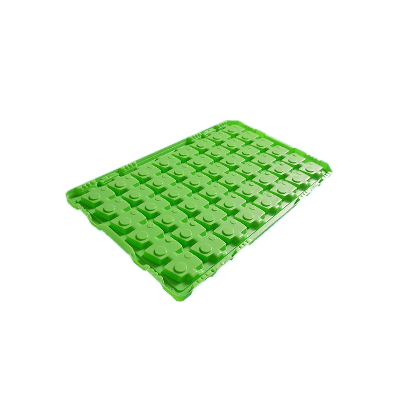 Plastic Green Transport Tray Customized for Electronic Parts