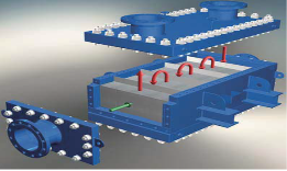Полностью сварной ширококанальный пластинчатый теплообменник