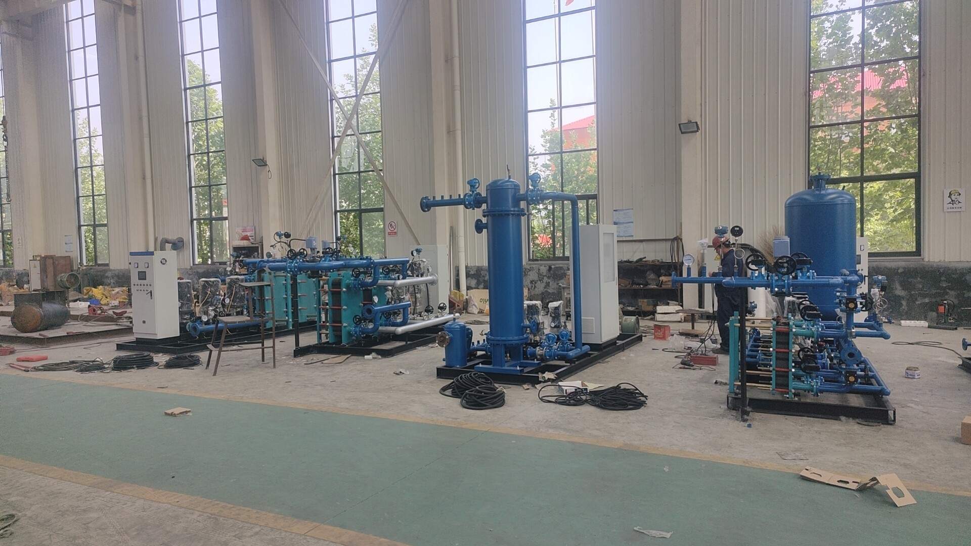 Промышленные теплообменные блоки на салазках