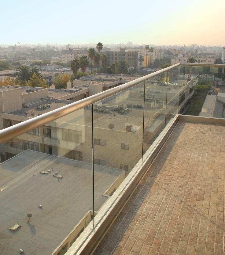Glass Railing with Aluminum U Channel Base