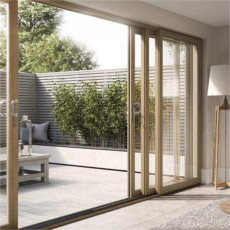 D136 Triple-Track Aluminum Sliding Door