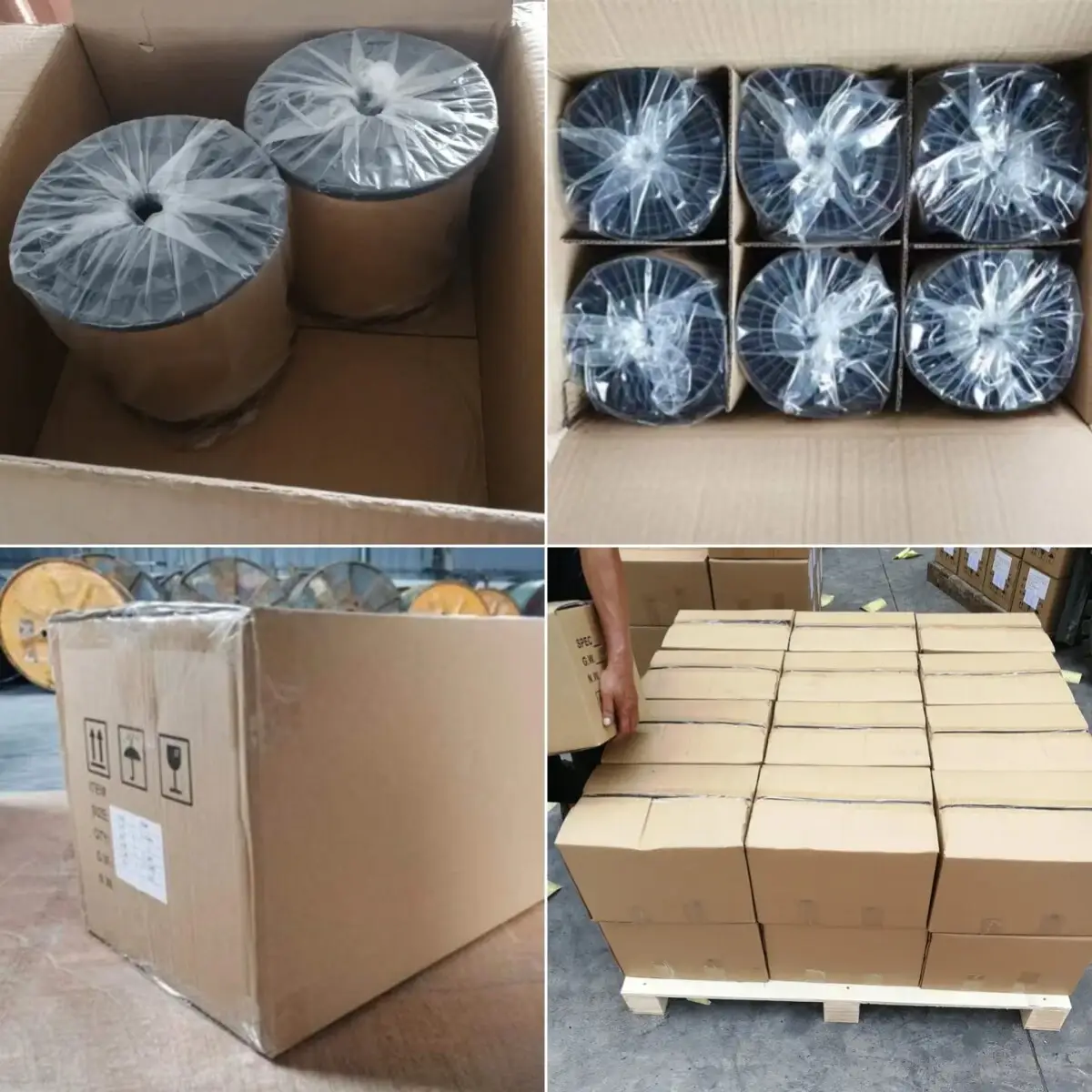Enamelled copper wire packing