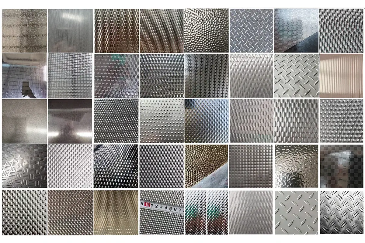 Stainless steel patterned plate surface