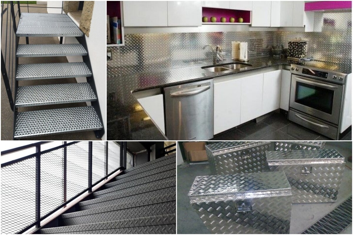 Stainless steel patterned plate applications Stainless steel patterned plate applications