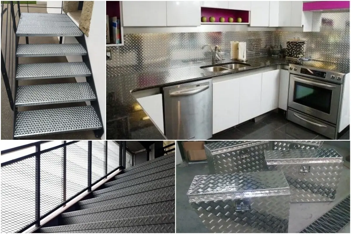 Stainless steel patterned plate applications