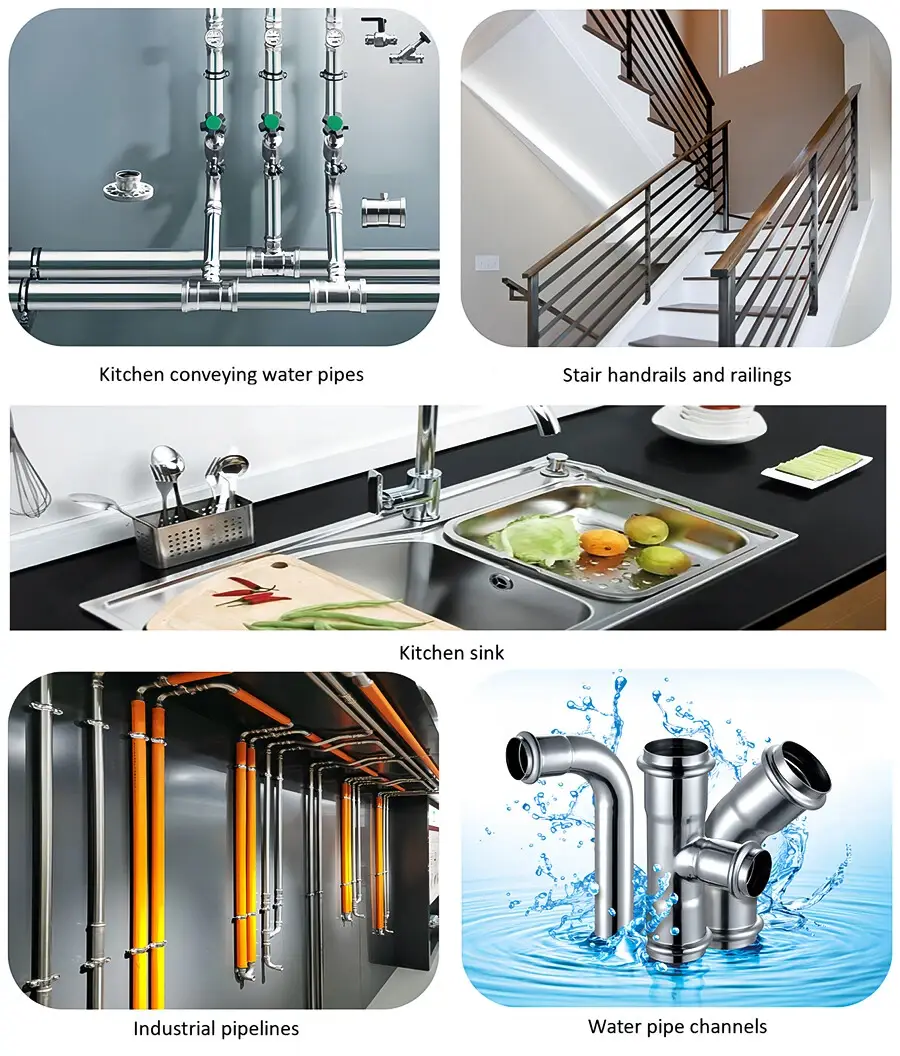 stainless steel pipe application