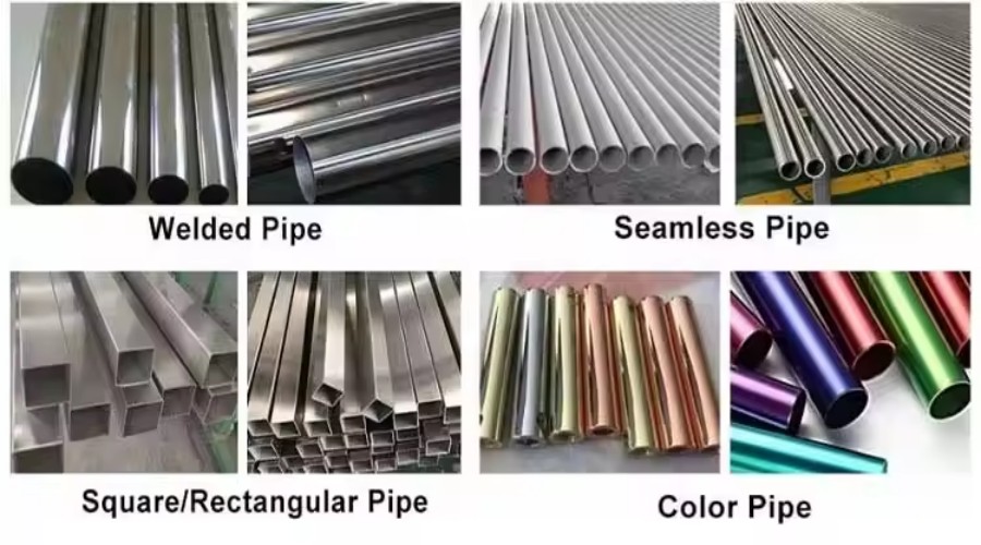 stainless steel square pipe types