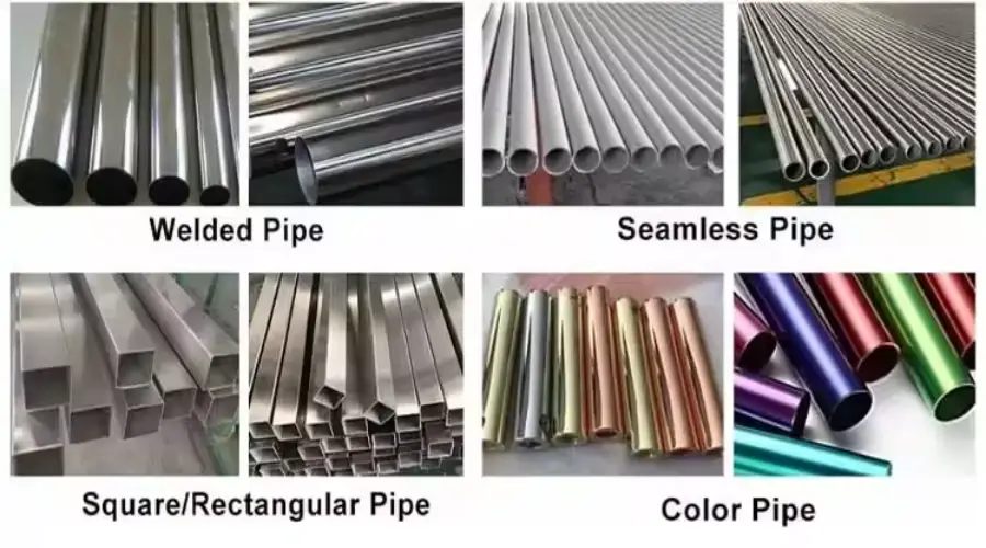stainless steel square pipe types