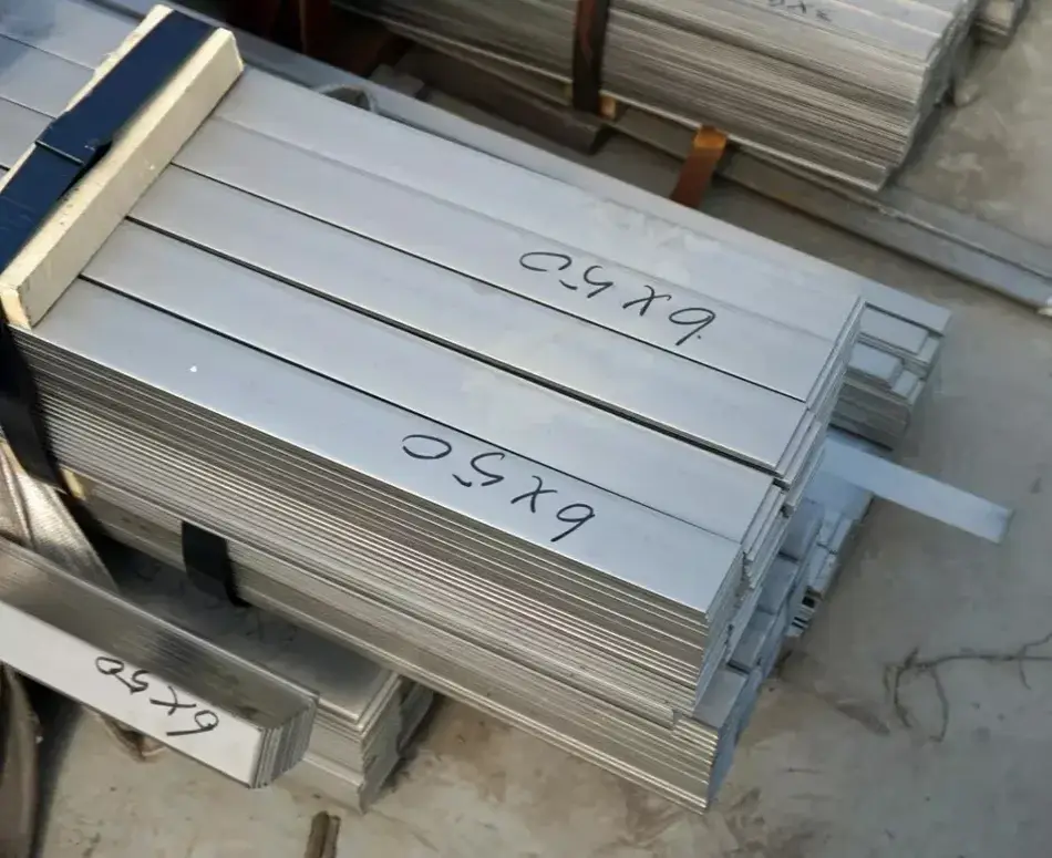 stainless steel flat bar detail display