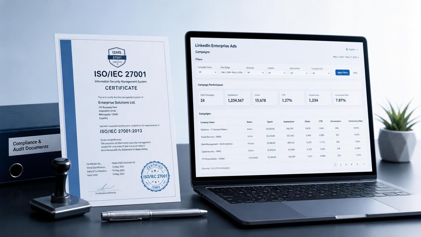 LinkedIn Ties B2B Ad Targeting to ISO 27001