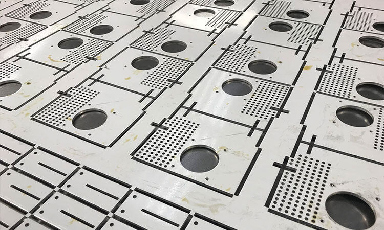 CNC punching machine processing of regular shapes