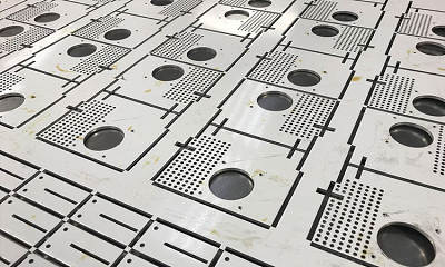 CNC punching machine processing of regular shapes