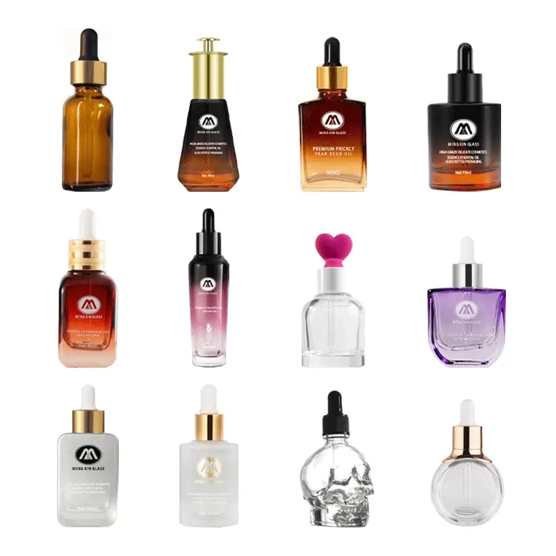  30ml Body Essential Oil Custom Amber Eye Glass Dropper Bottle 