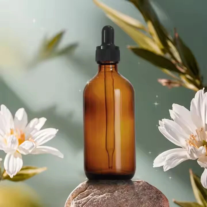 Empty Essential Oil Face Serum Glass Dropper Boston Bottle